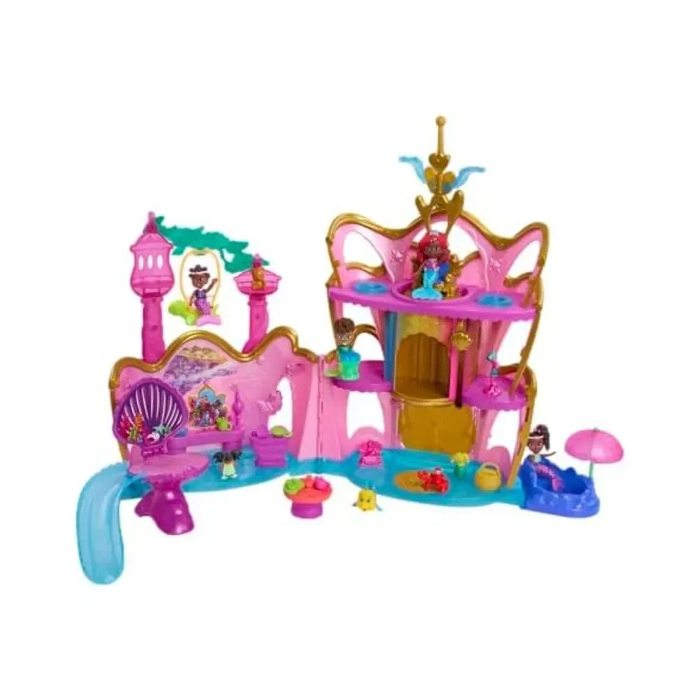 Disney Junior Ariel Deluxe Atlantica Palace Playset and 4-inch Figures,